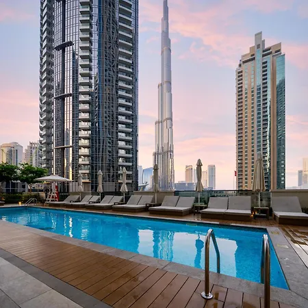 5 Min To Burj & Dubai Mall, Pool With Burj View Esterno foto
